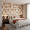 Aurora - Terracota Orange By Lee Jofa | Paolo Moschino Fabrics |Botanical & Floral  Multipurpose Print - Bedroom Room Setting