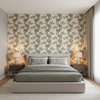 Benday Print - Green/Rose Green By Lee Jofa | Oscar De La Renta Iv |Botanical & Floral Jacobeans Multipurpose Print - Bedroom Room Setting