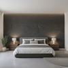 Bennett - Coal Black By Lee Jofa | James Huniford |Solid Texture Upholstery Mohair - Bedroom Room Setting