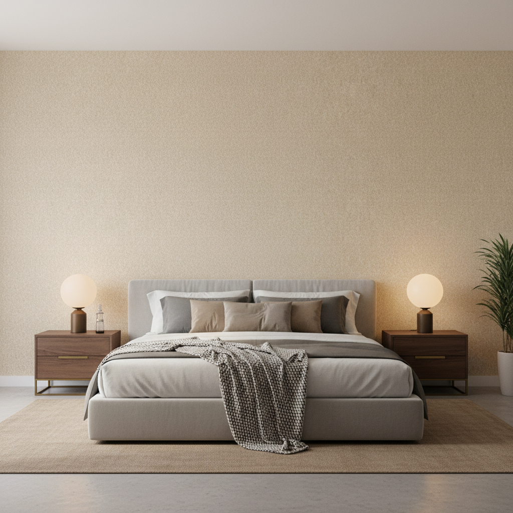 Bennett - Dove Grey By Lee Jofa | James Huniford |Solid Texture Upholstery Mohair - Bedroom Room Setting