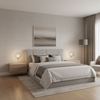 Bennett - Greige Grey By Lee Jofa | James Huniford |Solid Texture Upholstery Mohair - Bedroom Room Setting