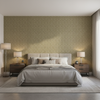 Blyth Weave - Moss Chartreuse By Lee Jofa | Linford Weaves |Herringbone/Tweed  Upholstery Chenille - Bedroom Room Setting