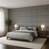 Blyth Weave - Navy Dark Blue By Lee Jofa | Linford Weaves |Herringbone/Tweed  Upholstery Chenille - Bedroom Room Setting