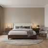 Blyth Weave - Straw Wheat By Lee Jofa | Linford Weaves |Herringbone/Tweed  Upholstery Chenille - Bedroom Room Setting