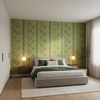 Bongol Print - Kiwi Green By Lee Jofa | Mindoro | Animal/Insects Multipurpose Embroidery - Bedroom Room Setting