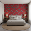 Bongol Velvet - Crimson Burgundy/Red By Lee Jofa | Mindoro | Animal/Insects Upholstery Velvet - Bedroom Room Setting