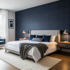 Callow Velvet - Midnight Dark Blue By Lee Jofa | Harlington Velvets | Modern Upholstery Velvet - Bedroom Room Setting