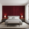 Callow Velvet - Ruby Red By Lee Jofa | Harlington Velvets | Modern Upholstery Velvet - Bedroom Room Setting