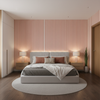 Cap Ferrat Stripe - Red Red By Lee Jofa | Suzanne Kasler The Riviera Collection |Stripes Texture Upholstery - Bedroom Room Setting