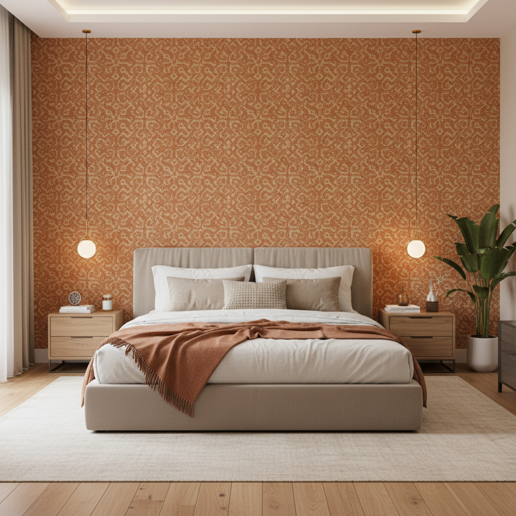 Chantilly Weave - Spice Orange By Lee Jofa | Suzanne Kasler Collection Ii | Global Upholstery - Bedroom Room Setting