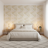 Davenport Print - Golden Gold By Lee Jofa | Garden Walk |Botanical & Floral  Multipurpose Print - Bedroom Room Setting