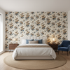 De La Tour - Blu/Brow/Whi Multi By Lee Jofa | Paolo Moschino Fabrics |Botanical & Floral  Multipurpose Print - Bedroom Room Setting