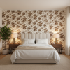 De La Tour - Brown Brown By Lee Jofa | Paolo Moschino Fabrics |Botanical & Floral  Multipurpose Print - Bedroom Room Setting