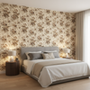 De La Tour - Plum/Brow/Ecru Multi By Lee Jofa | Paolo Moschino Fabrics |Botanical & Floral  Multipurpose Print - Bedroom Room Setting