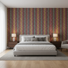 Desning Velvet - Red/Blue Multi By Lee Jofa | Harlington Velvets | Global Upholstery Velvet - Bedroom Room Setting