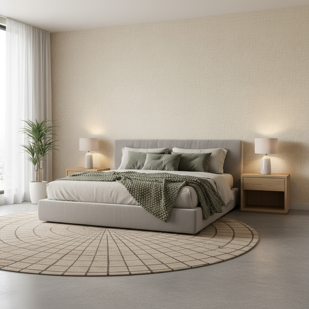 Dublin Linen -  Prism Grey By Lee Jofa | Colour Library Vii |Solid Texture Multipurpose - Bedroom Room Setting