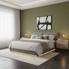 Dublin Linen - Bamboo Green By Lee Jofa | Colour Complements Ii |Solid Texture Multipurpose - Bedroom Room Setting