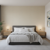 Dublin Linen - Biscuit Beige By Lee Jofa | Colour Complements Ii |Solid Texture Multipurpose - Bedroom Room Setting