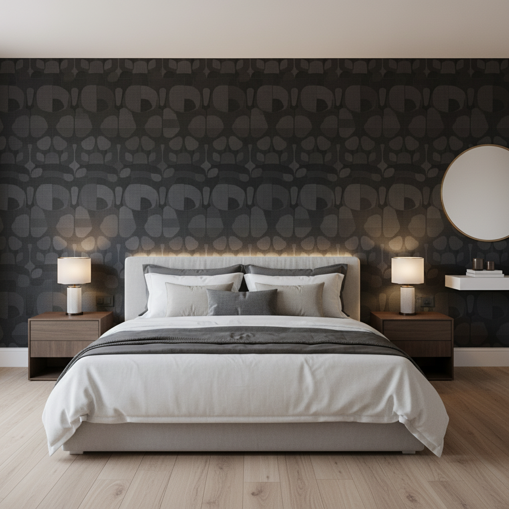 Dublin Linen - Black Black By Lee Jofa | Colour Complements Ii |Solid Texture Multipurpose - Bedroom Room Setting