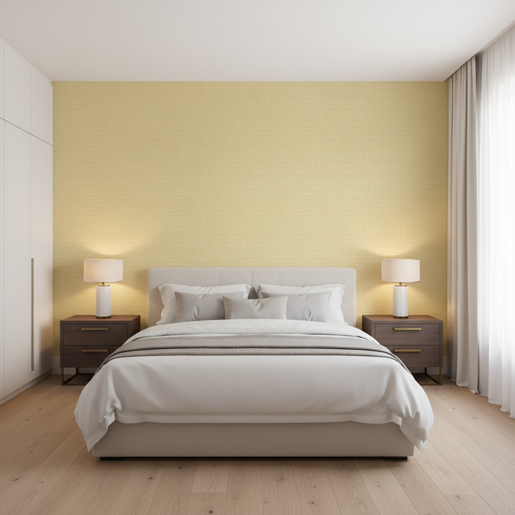 Dublin Linen - Corn Yellow By Lee Jofa | Colour Complements Ii |Solid Texture Multipurpose - Bedroom Room Setting