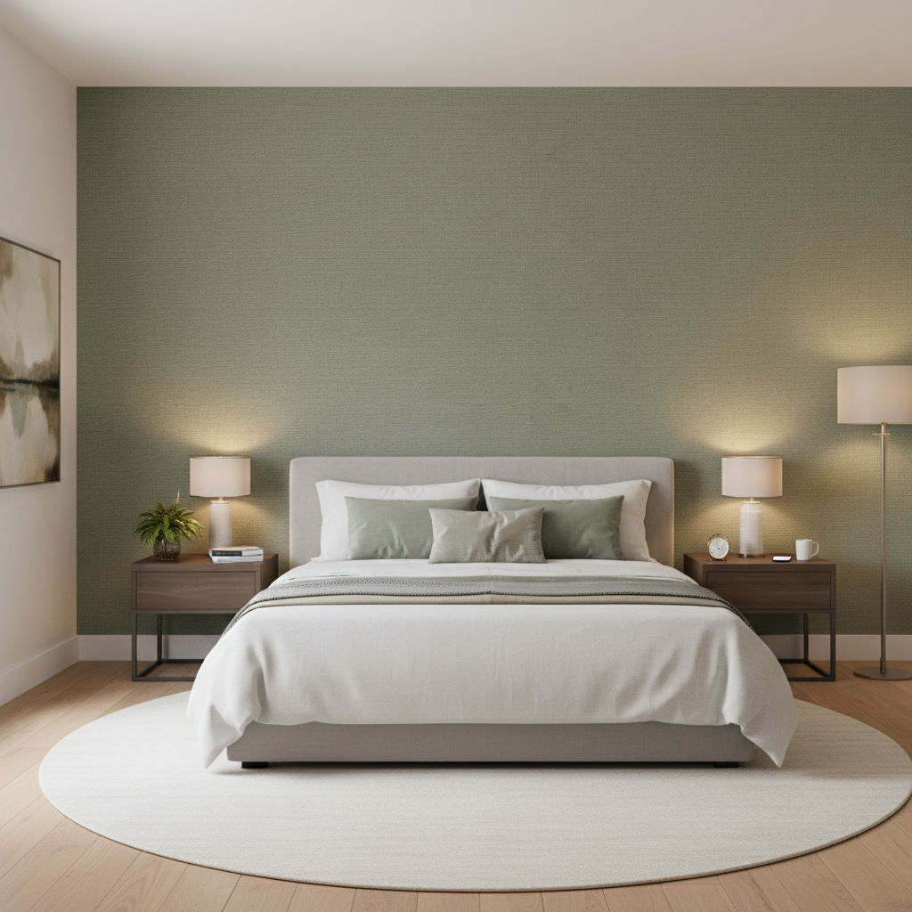 Dublin Linen - Dove Grey By Lee Jofa | Colour Complements Ii |Solid Texture Multipurpose - Bedroom Room Setting