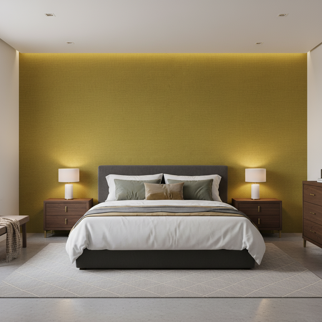 Dublin Linen - Pear Green By Lee Jofa | Colour Complements Ii |Solid Texture Multipurpose - Bedroom Room Setting