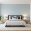 Dublin Linen - Sky Blue By Lee Jofa | Colour Complements Ii |Solid Texture Multipurpose - Bedroom Room Setting