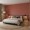 Dublin Linen - Spice Orange By Lee Jofa | Colour Complements Ii |Solid Texture Multipurpose - Bedroom Room Setting