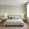 Elba Print - Jade Green By Lee Jofa | Avondale |Global Stripes Multipurpose Print - Bedroom Room Setting
