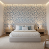 Eldora Print - Slate Blue By Lee Jofa | Breckenridge |Botanical & Floral Global Multipurpose Print - Bedroom Room Setting