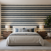 Entoto Stripe - Blue/Indigo Blue By Lee Jofa | Merkato |Global Stripes Upholstery - Bedroom Room Setting