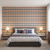 Fannin Plaid - Ruby/Navy Multi By Lee Jofa | Lodge Ii Weaves And Embroideries |Plaid / Check  Upholstery Chenille - Bedroom Room Setting