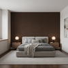 Gemma Velvet - Cocoa Chocolate By Lee Jofa | Gemma Performance Velvet | Solid Upholstery Velvet - Bedroom Room Setting