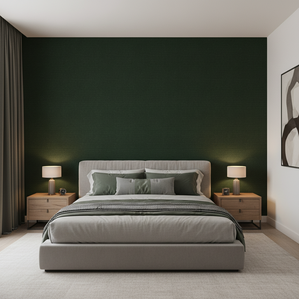 Gemma Velvet - Emerald Emerald By Lee Jofa | Gemma Performance Velvet | Solid Upholstery Velvet - Bedroom Room Setting