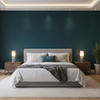 Gemma Velvet - Midnight Teal By Lee Jofa | Gemma Performance Velvet | Solid Upholstery Velvet - Bedroom Room Setting