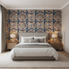 Granada Print - Denim Dark Blue By Lee Jofa | Oscar De La Renta Iv | Damask Multipurpose Print - Bedroom Room Setting