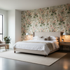 Hollyhock Hdb - Multi Beige By Lee Jofa |  | Botanical & Floral Multipurpose Print - Bedroom Room Setting