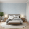 Kaya Ii - Sky Light Blue By Lee Jofa | Westport | Small Scale Multipurpose Print - Bedroom Room Setting