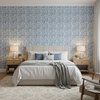 Laine Print - Bluebell Blue By Lee Jofa | Westport | Botanical & Floral Multipurpose Print - Bedroom Room Setting