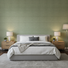 Leuven - Sage Light Green By Lee Jofa | Paolo Moschino Fabrics |Solid Texture Upholstery - Bedroom Room Setting
