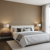 Leuven - Taupe Brown By Lee Jofa | Paolo Moschino Fabrics |Solid Texture Upholstery - Bedroom Room Setting