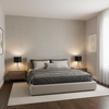 Levens Velvet - Silver Grey By Lee Jofa | Harlington Velvets |Modern Plaid / Check Upholstery Velvet - Bedroom Room Setting