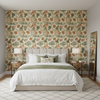 Leyland Print - Berry/Forest Multi By Lee Jofa | Lodge Ii Prints |Botanical & Floral Flora & Fauna Multipurpose Print - Bedroom Room Setting