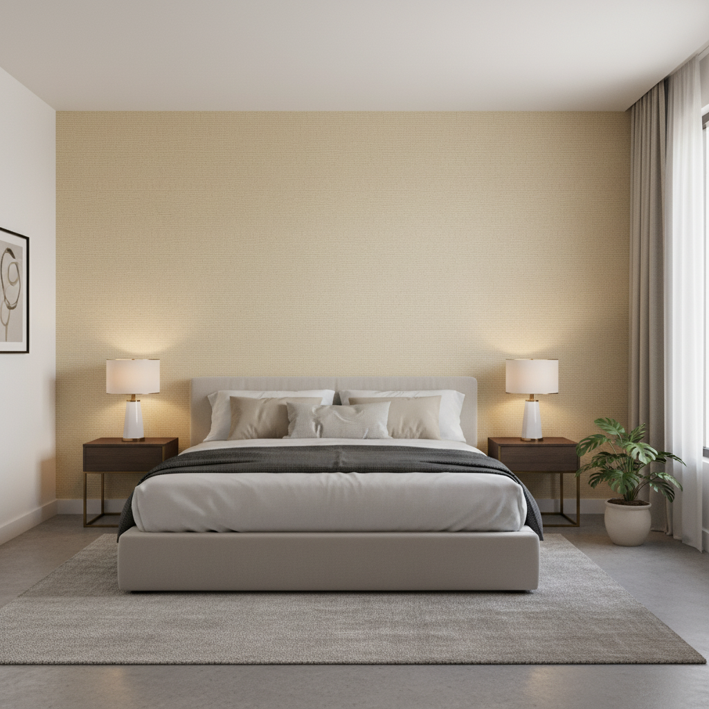 Lille Linen - Bone Beige By Lee Jofa | Perfect Plains | Solid Multipurpose - Bedroom Room Setting
