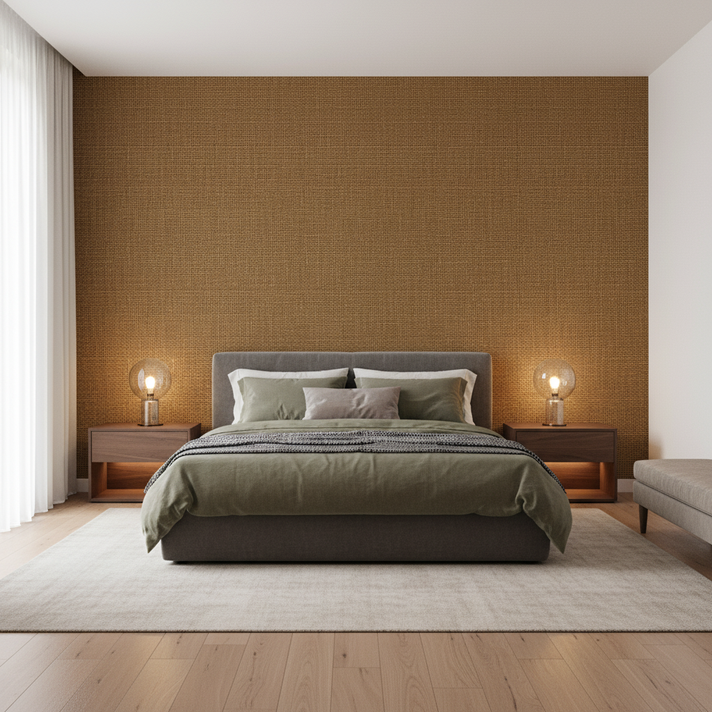 Lille Linen - Bronze Brown By Lee Jofa | Perfect Plains | Solid Multipurpose - Bedroom Room Setting
