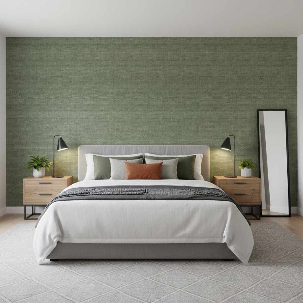 Lille Linen - Kelly Green Green By Lee Jofa | Perfect Plains | Solid Multipurpose - Bedroom Room Setting