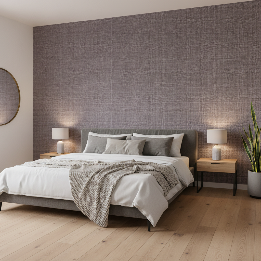 Lille Linen - Thistle Lavender By Lee Jofa | Perfect Plains | Solid Multipurpose - Bedroom Room Setting