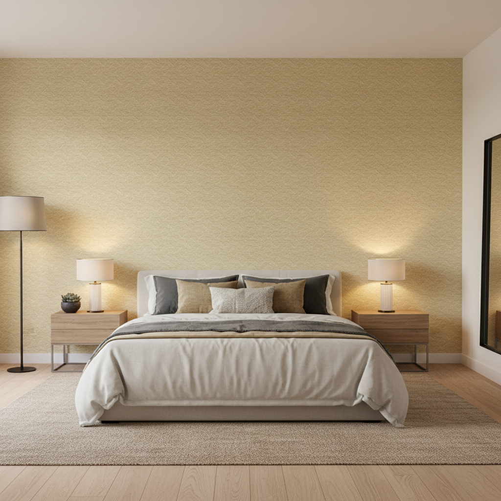 Maldon Weave - Sand Beige By Lee Jofa | Linford Weaves | Diamond Upholstery - Bedroom Room Setting
