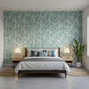 Marion Print - Aegean Teal By Lee Jofa | Clare Prints |Botanical & Floral  Multipurpose Print - Bedroom Room Setting