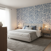 Marion Print - Denim Blue By Lee Jofa | Breckenridge |Botanical & Floral  Multipurpose Print - Bedroom Room Setting